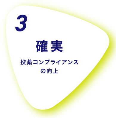 3 確実 投薬コンプライアンスの向上